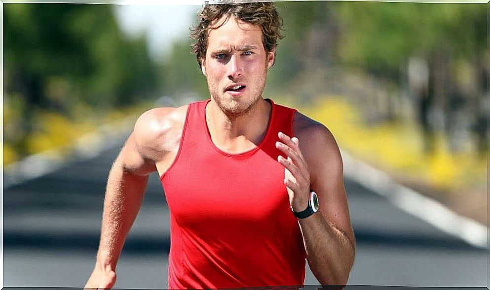 man running a marathon