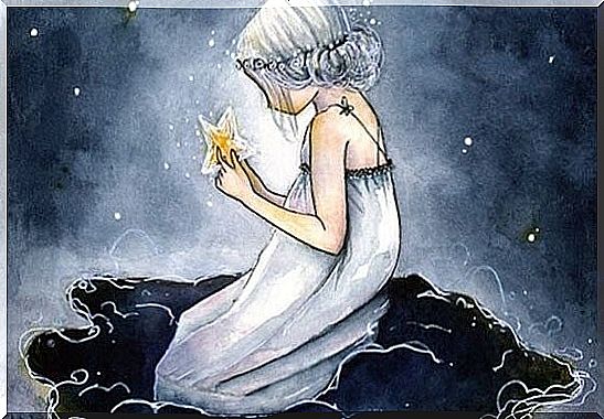 girl holding star in solitude