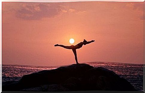 woman doing yoga