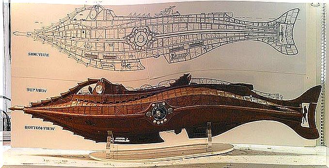 Schematic of a submarine