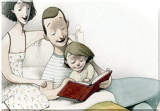 Lay your children down by reading a book, not watching television