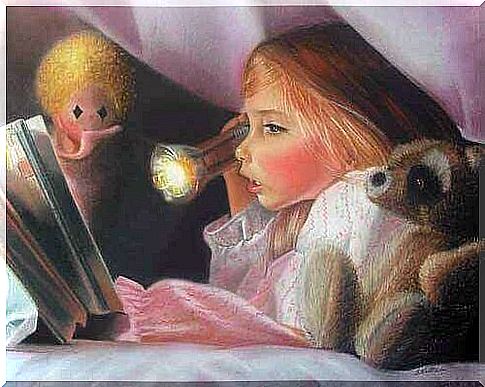 girl reading book