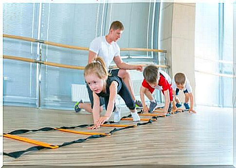 kids doing gymnastics