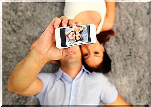 couple taking selfie