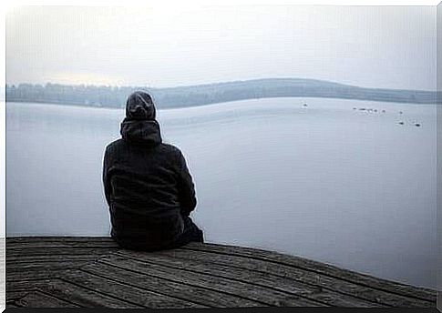 man watching the horizon