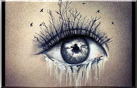 eye crying frozen tears