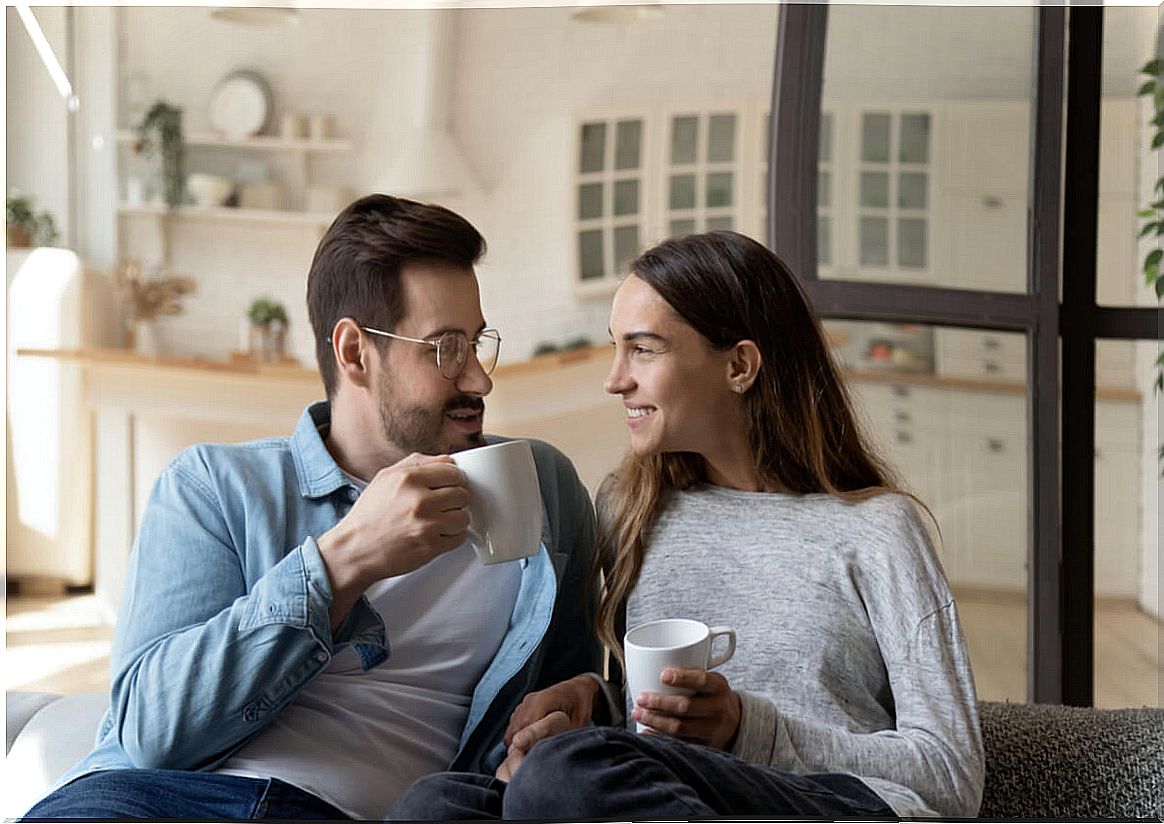 couple smiling